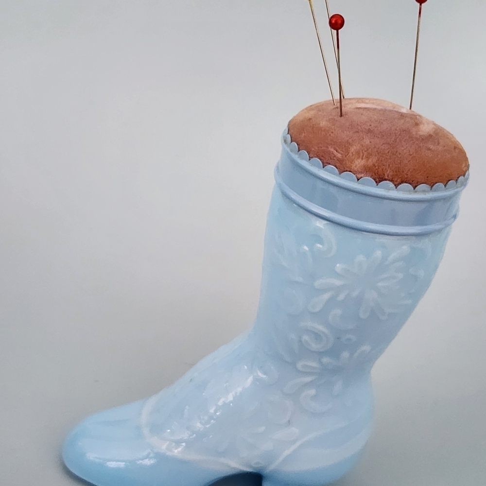 Avon Light Blue Boot Vase